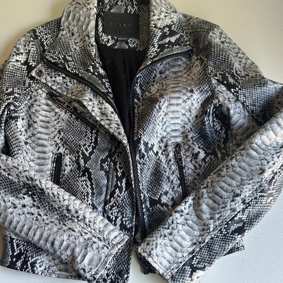 Blank NYC Black and White Leather Jacket - Picture 1 of 6